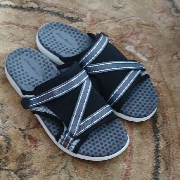 Black and Gray Sandals with Straps - Picture 1 of 1